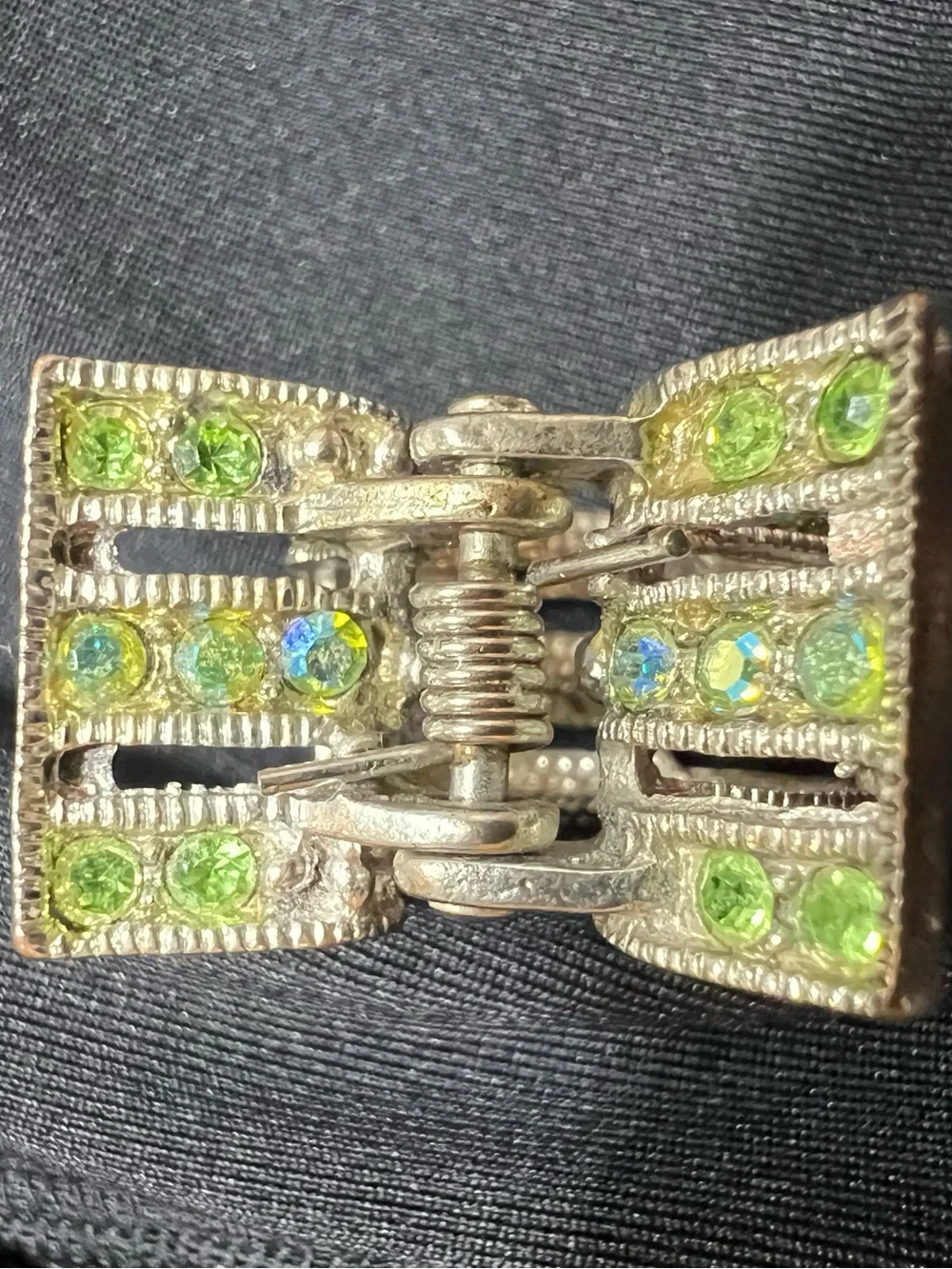 PONYTAIL CUFF LIME GREEN RHINESTONE
